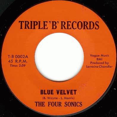 Four Sonics Blue Velvet Where Are You Four Sonics Blue Velvet Where Are You