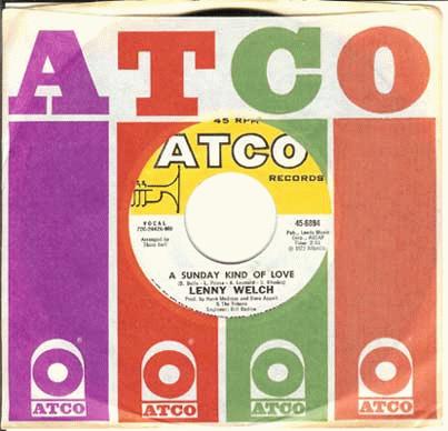 Welch, Lenny - A Sunday Kind Of Love / I Wish You Could Know Me (naomi)